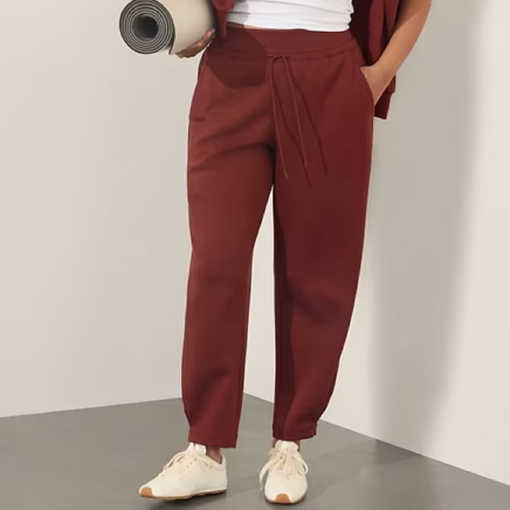 Athleta Terracotta Brown High Rise Jogger Pants S